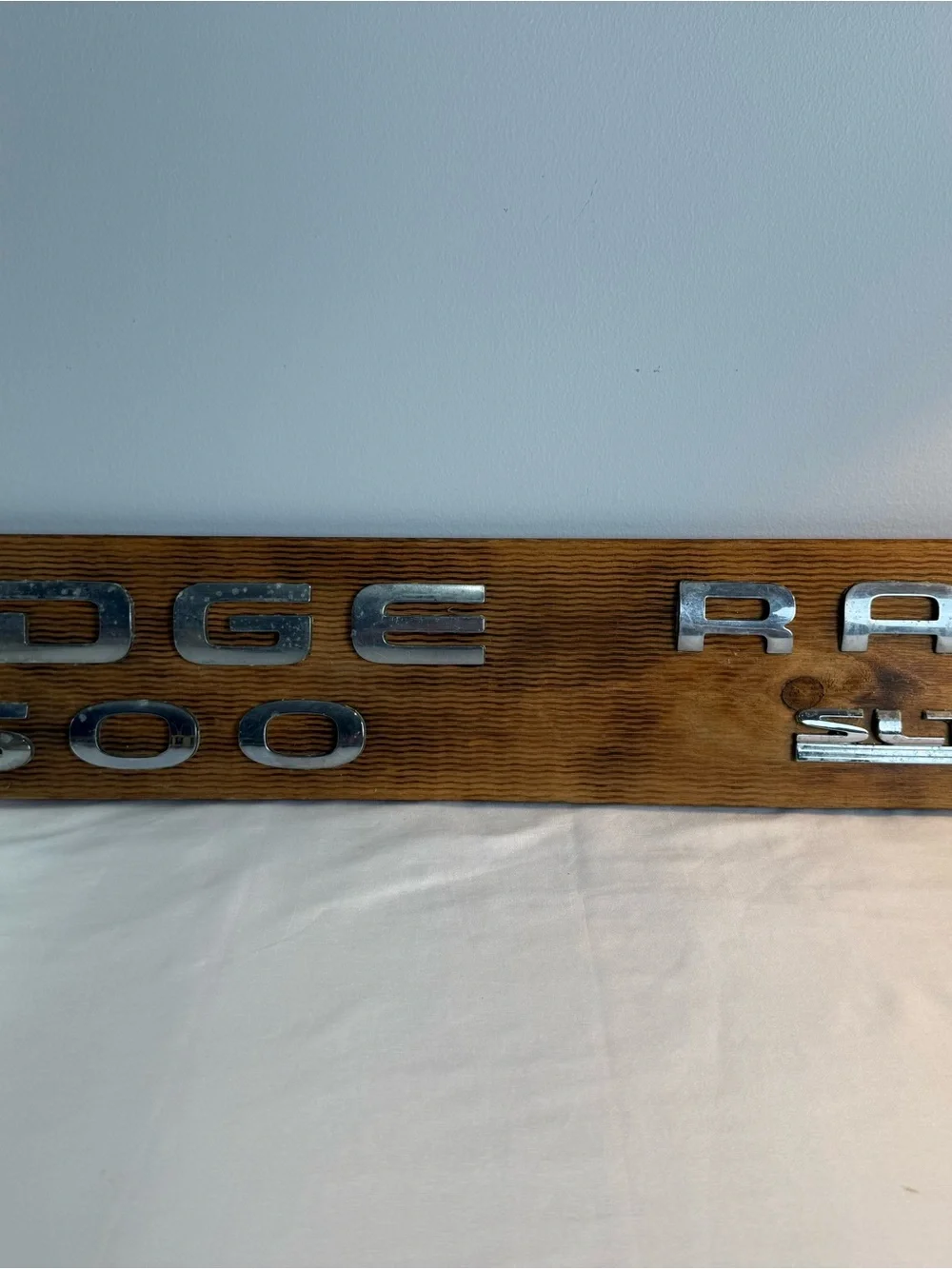 Vintage Dodge Ram 1500 SLT Emblem Plaqued Wall Mount Signed Man Cave Memorabilia